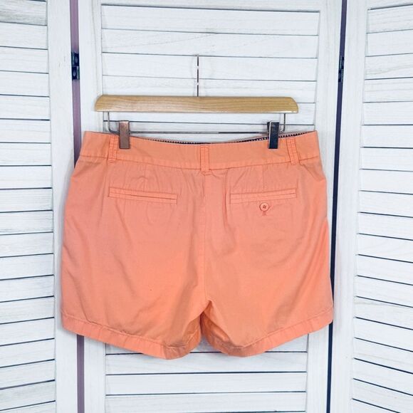 J. Crew Broken In 5 Inch Chino Shorts Coral Peach Orange 8 - Picture 4 of 9